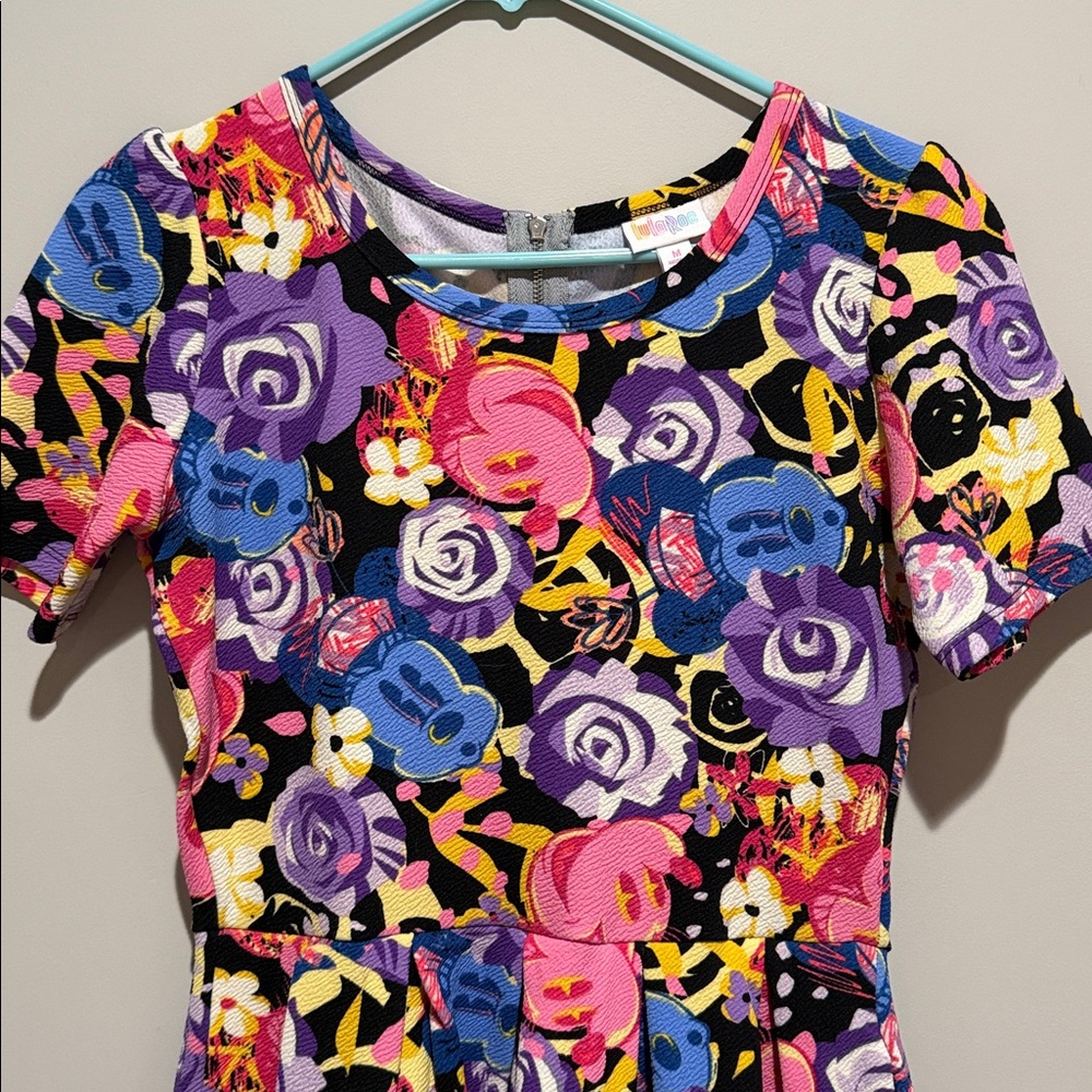 Lularoe Disney Amelia Floral Minnie Dress - rare “unicorn” print, EUC - Picture 2 of 4